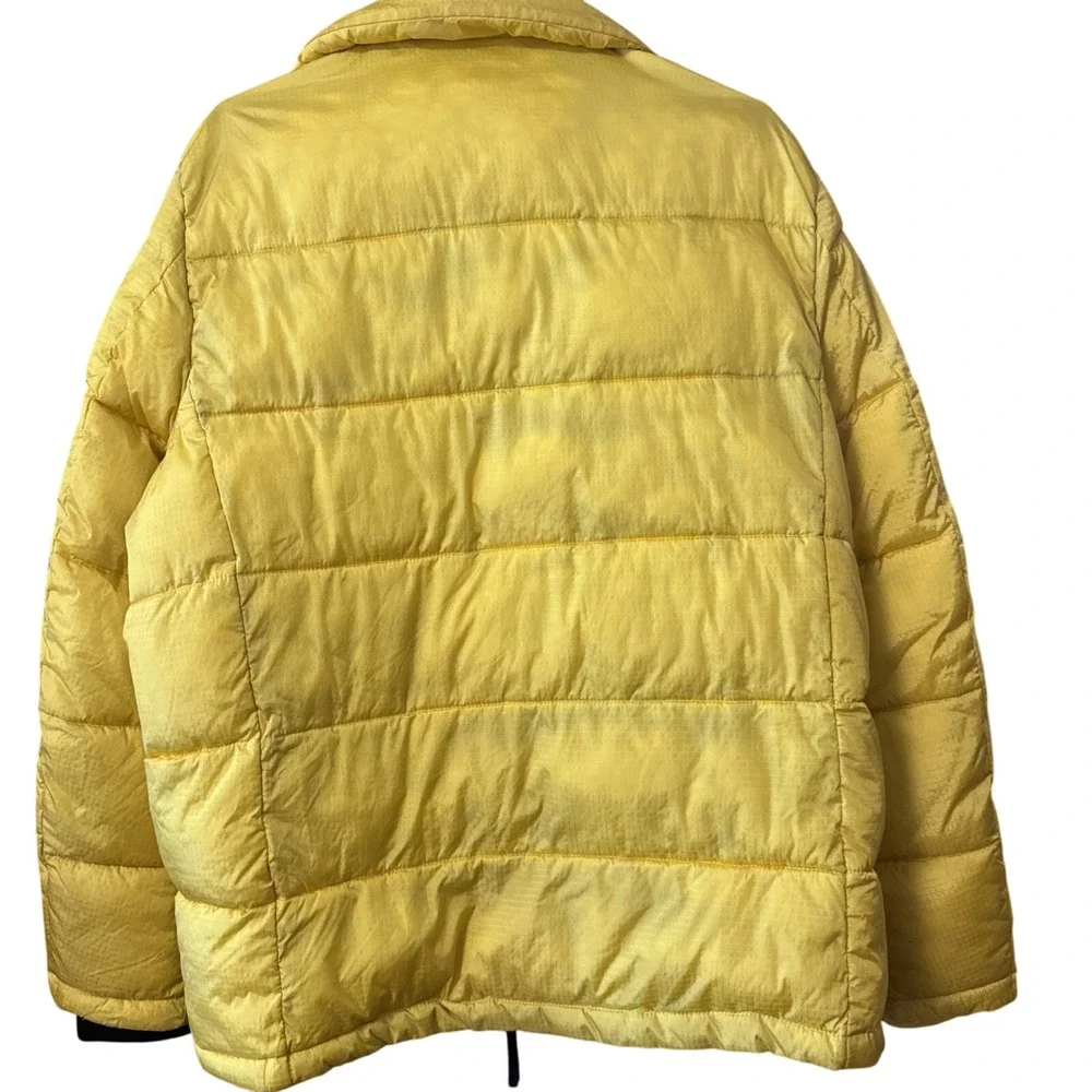 Calvin Klein Yellow Puffer Jacket Size Med Quilted Insulated Lightweight CK Logo